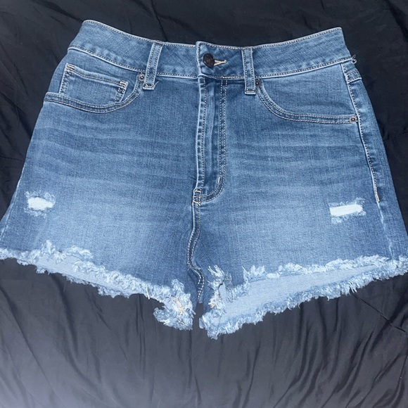 peace love eco Pants - Super High rise jean shorts